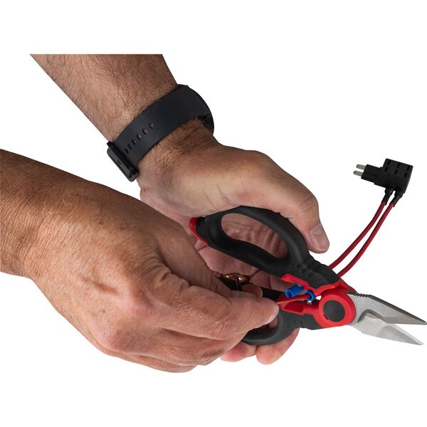 Main product image for Heavy Duty Electricians Scissors with Built-in Crimper360-214